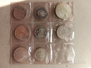 LOTTO 8 MONETE ARGENTO 70 GRAMMI ARGENTO PURO