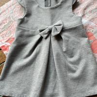 Smanicato in felpa grigio con fiocco