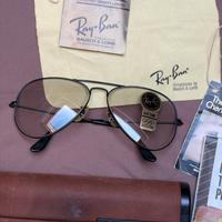Ray-ban vintage aviator oval neri Bausch & Lomb