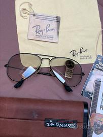 Ray-ban vintage aviator oval neri Bausch & Lomb