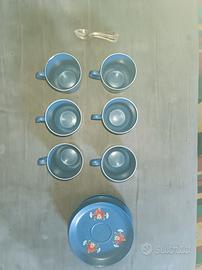 Servizio caffè vintage Bavaria blu floreale