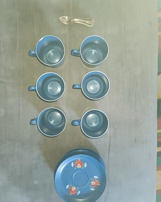 Servizio caffè vintage Bavaria blu floreale