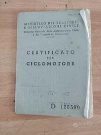 librettino di circolazione lambretta j50 
