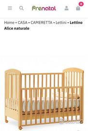 Lettino legno naturale