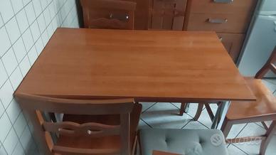 6 sedie con tavolo 70x72x110