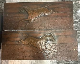 Coppia Altorilievi  Anni ’40 – Cavalli Rampanti
