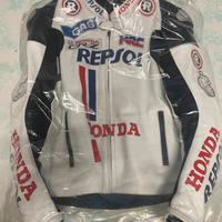 Giubbotto pelle repsol moto uomo