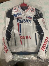 Giubbotto pelle repsol moto uomo