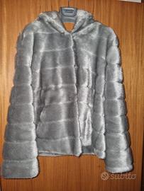 •pelliccia ecologica Grigio perla