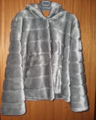 •pelliccia ecologica Grigio perla