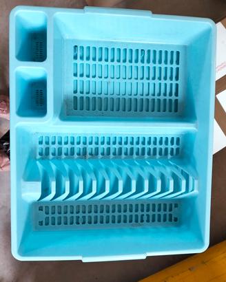 scolapiatti viaggio Tontarelli plastica azzurro