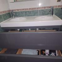 Mobile bagno doppio lavabo  + specchio contenitore