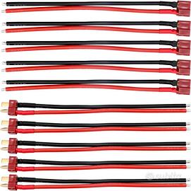 Set 5 Paia Connettori Deans T-Plug 14AWG da 165 mm