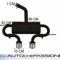 Scarico Sportivo R32 R20 in acciaio omologato per 