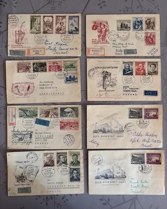 Lotto di 40 buste FDC Cecoslovacche anni 1953-1962