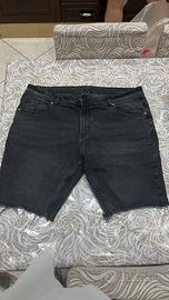 pantaloncino jeans nero uomo