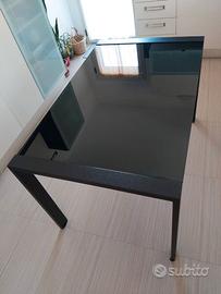 Tavolo vetro nero allungabile