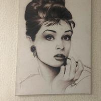 Quadro di Audrey Hepburn colazione da Tiffany