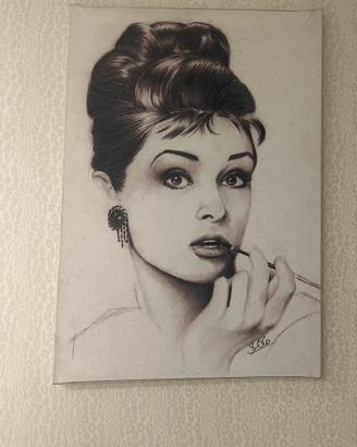Quadro di Audrey Hepburn colazione da Tiffany