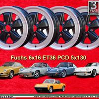 4 pz cerchi Porsche Fuchs 6x16 ET36 5x130
