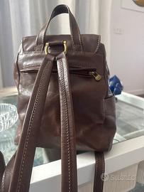 Zaino the bridge in pelle color cognac