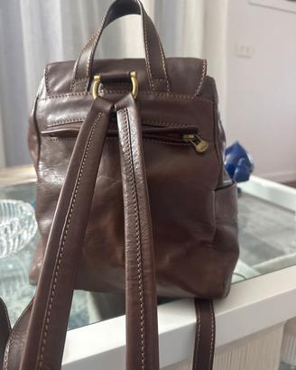 Zaino the bridge in pelle color cognac