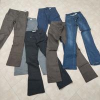 Lotto pantaloni donna vintage a zampa anni 2000