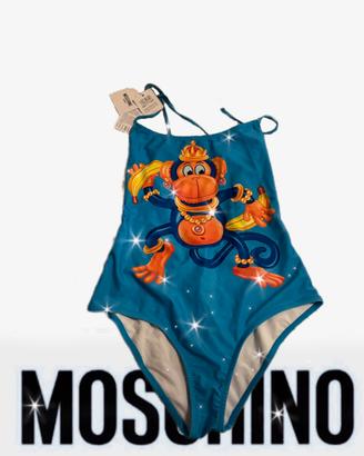 Costume Moschino swim azzurro scimmia
