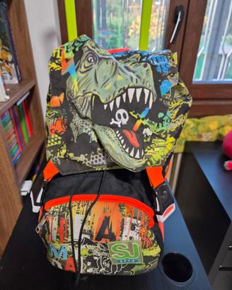 Zaino SJ T-Rex per elementari con carrellino