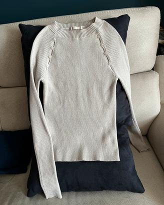 Maglia guess panna luminosa con lurex