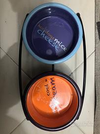 2 ciotole con supporto