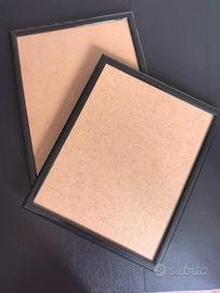 coppia cornici nero trasparente vetro