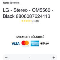 LG Stereo OM5560 500watt - colore nero