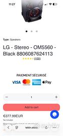 LG Stereo OM5560 500watt - colore nero