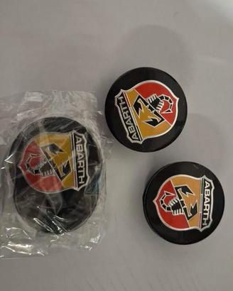 Set 4 coprimozzi ABARTH / Diametro 48 mm-TARGHETTE
