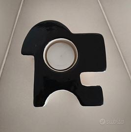 Porta candela nero e bianco