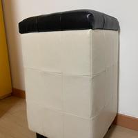 Puff apribile in pelle