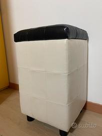 Puff apribile in pelle