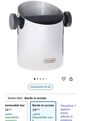 Contenitore per fondi di caffè in acciaio inox