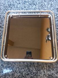 Vassoio vintage quadrato con specchio