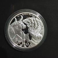 Moneta argento Tokelau 2021 orso e toro 1 oz