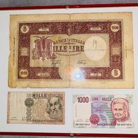 Quadro con 3 serie 1000 di cui babetti originali