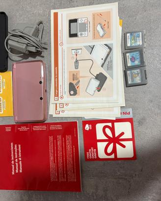 Nintendo 3DS Coral Pink con giochi e accessori