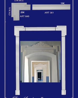 portale in gesso cornice decorativa sovraporta