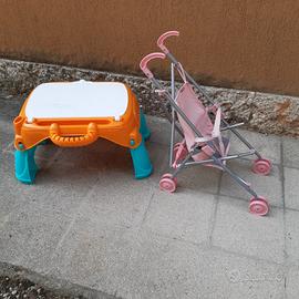 Passeggino + Tavolino Attività e Disegno bambini
