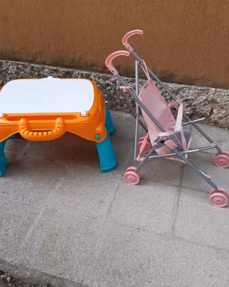 Passeggino + Tavolino Attività e Disegno bambini