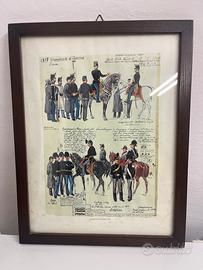 Quadro stanpa uniformi carabinieri