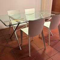 4 sedie Molteni modello Alfa bianco calce