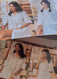 borsa con 3 camicia da notte in lino 