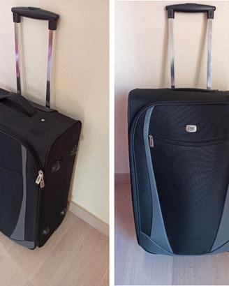 Trolley Valigia Jaguar nero semirigido  60x40x20